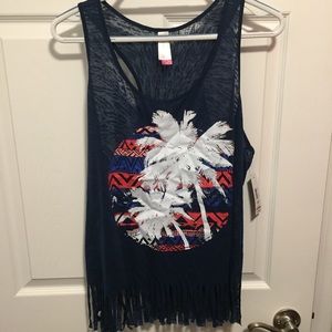 Patriotic fringe tank